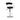 Black bar stool with chrome base