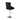 Black bar stool with chrome base on a white background
