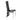Black dining chair with metal frame