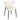 White chair with black legs on a white background