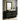 Black dresser with mirror gold accents and a mirror