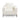 Front view of Franco White Boucle Accent Chair