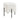 Kube Boucle White Ottoman with Black Metal Legs – for Living Room