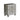 Silver nightstand with two drawers