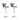 Two grey bar stools with chrome bases