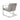 Silver Faux Leather Accent Chair with Sturdy Steel Frame