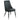 Black leather chair with metal legs on a white background