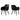 2pcs Black Leather-Look Dining Chairs with Arms – Cushioned Seat