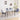 Dining set with a marble top table and four grey chairs