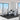 5-Piece Modern dining set with marble table and grey chairs 