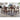 Adjustable Espresso Dining Set for 6 people