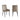 Two beige velvet dining chairs with black legs