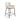Bennett Taupe Faux Leather Counter Stool with Black Metal Frame