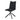 Black Leather-Look Dining Chairs – Starburst Black Metal Legs - 2pcs