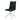 Black Leather-Look Dining Chairs – Starburst Chrome Metal Legs - 2pcs