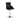 Black bar stool with tufted backrest and chrome base 