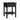 Black nightstand with a drawer