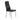 Black upholstered dining chair with chrome legs 