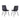 Black dining chairs with quilted backrest
