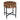 Blox Round Wood and Metal Accent Table in Natural Mango Wood