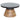 Boden Round Coffee Table – Black Iron Top & Walnut Solid Wood Base