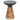 Boden Black and Wood Accent Table with Walnut Mango Wood Base