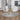 Carmilla/Antoine 5pc Glass Dining Table Set with Aged Gold Base Table