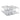 Casini 4pc Modular Glass Coffee Table Set – Tempered Glass Tiers