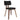Chair with black seat and backrest on a white background