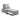 Gray upholstered chair with pull-out bed mechanism 