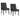 Cortez Dining Chair, in Faux Leather with Black Metal Legs - Set of 2