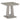 Corvus Modern Glass Side Table in Warm Grey with Pedestal Base