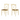 Cross Back Design Dining Chairs – Cream Oak Finish - 2pcs