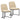 Dario Modern Dining Chairs – Black Metal Frame - Set of 2