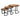 Darsh 3pc Nesting Coffee Table Set With Rustic Mango Wood Tops