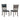 grey dining chairs with black leather seats 