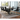 Eclipse/Antoine 7pc Modern Dining Table Set with Black Wood Table