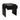 Elvis Black Nightstand With Drawer,  U‑Shaped Design