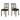 Espresso Dining Chairs - Leather-Look Seats and Slat Back Design - 2pcs