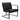 Fairmont Black Faux Leather Accent Chair With Sturdy Steel Frame