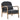 Fani Mid-Century Accent Chair with Faux Leather & Walnut Frame