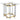Florina Modern Glass Side Table in Silver & Gold