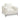 Franco White Boucle Accent Chair With Sleek Black Metal Legs For Living Room