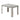 Grey Reclaimed Wood-Look  Dining Table with Block-Style Legs