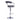 Grey bar stool with chrome base