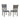 wooden dining chairs with grey cushioned seats and backrests 