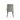 Grey upholstered dining chair with black legs 