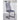 Grey velvet chair with quilted backrest 