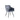 Grey velvet armchair with black legs 