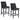 Jace Faux Leather Counter Stools Set of 2 – Black, 26 High Back